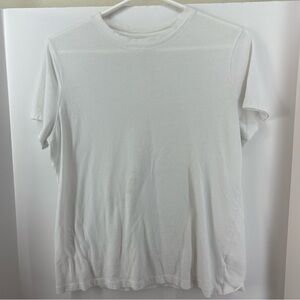 a new day White Plain T-Shirt, Women's Size Medium, 60% Cotton, 40% Modal